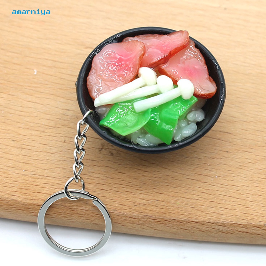 Móc khóa mô phỏng thức ăn sống động cho nhà búp bê