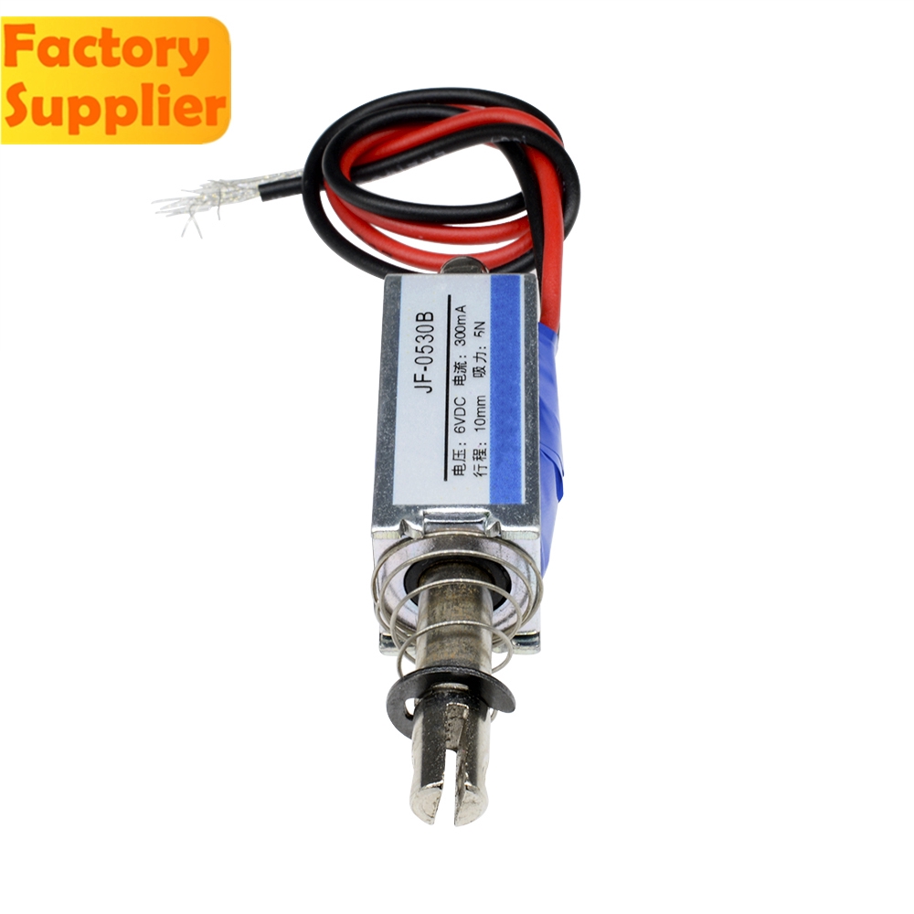 Nam châm điện từ PCBFUN JF-0530B DC 6V 300mA 5N/ 10mm kiểu kéo đẩy tiện lợi