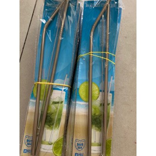 Combo 2 ống hút + cọ rửa inox 304 thân thiện với môi trường