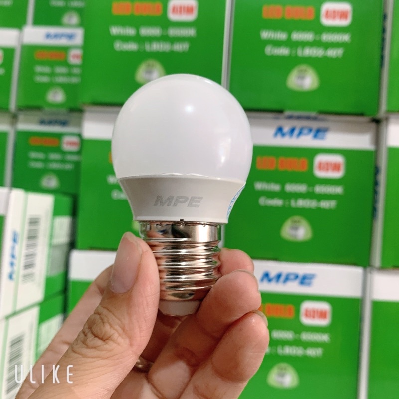 Bóng đèn Led buld 3w MPE ánh sáng trắng, vàng chuẩn hàng chính hãng