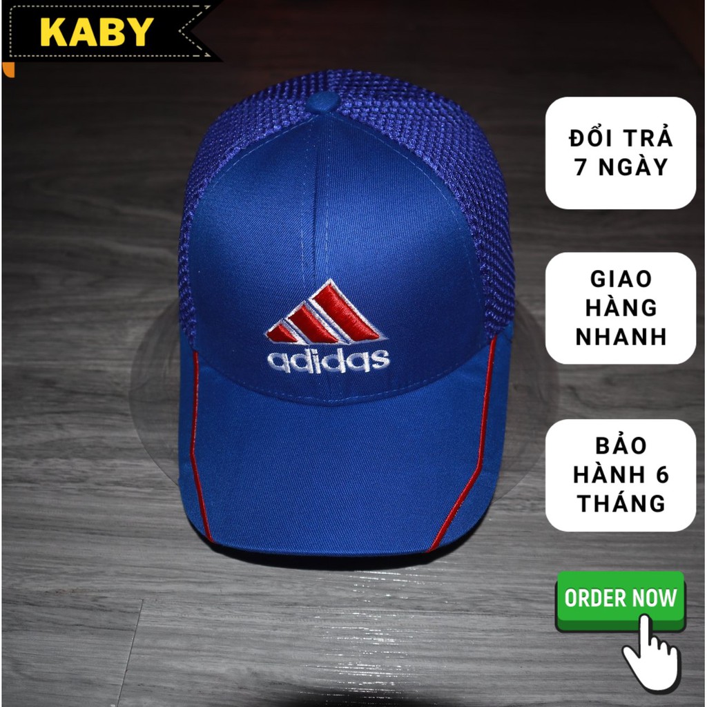 Mũ lưỡi trai ❤️ Nón thể thao adidas phối lưới thoáng khí mùa hè màu xanh dương form unisex nam nữ RD-NONKET042