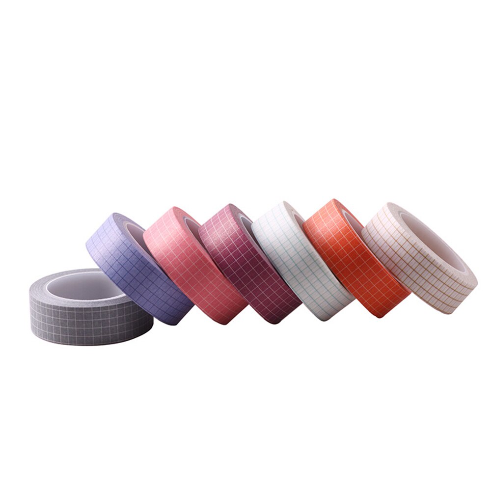 Cuộn Băng Dính Washi 10m Họa Tiết Caro Trang Trí