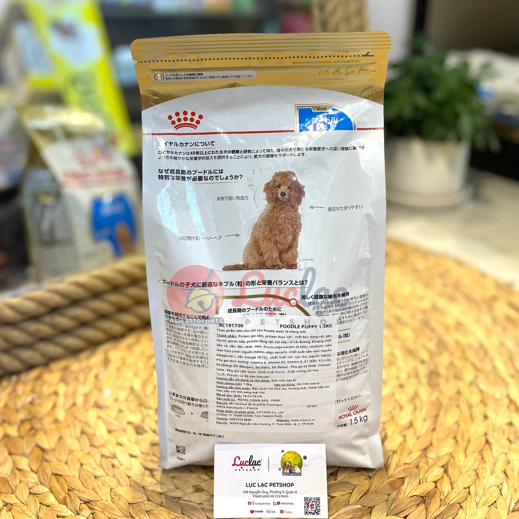 Hạt Royal Canin Poodle Puppy cho Poodle chó con từ 2-10 tháng tuổi - Túi 1.5kg chính hãng