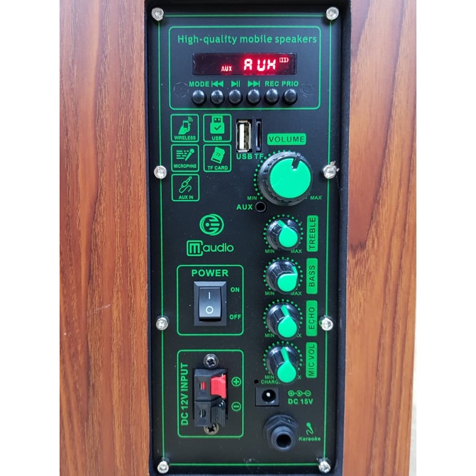 Loa kéo Karaoke Bluetooth CM.Audio CM-K10: Bass 25, Có 2 Micro không dây đi kèm