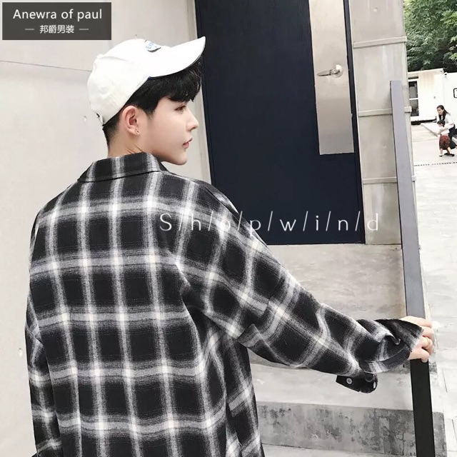 Áo khoác sowmi unisex form rộng CARO nam nữ phong cách ulzzang Wind