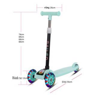 [ SIÊU SALE ] Xe trượt Scooter 3 bánh có bánh xe phát sáng cho bé yêu