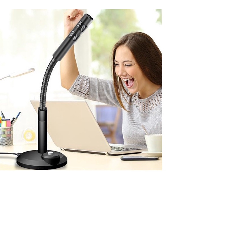 MICRO T-22: DÙNG ĐỂ LIVE STREAM, HỌC ONLINE, TRUYỀN HÌNH HỘI NGHỊ TRÊN LAPTOP, MÁY BÀN - Microphone