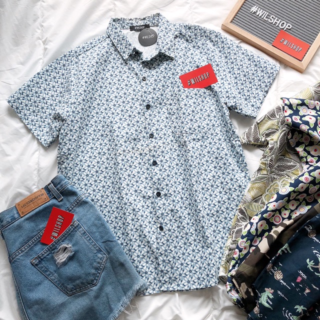 ÁO SƠ MI FREESIZE HOẠ TIẾT