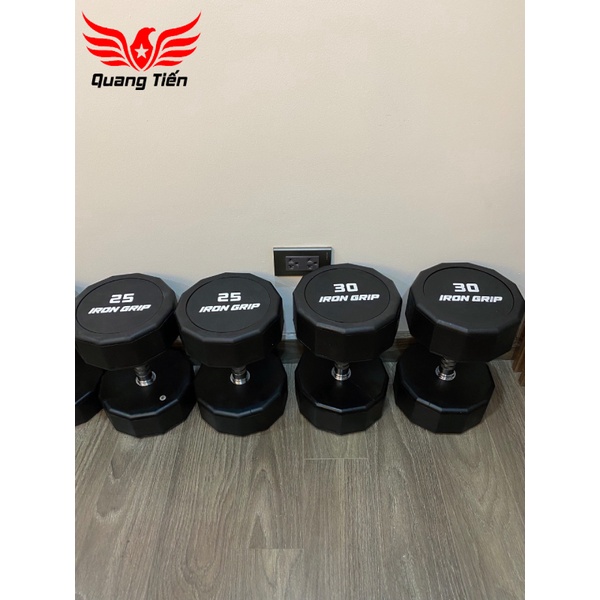 Tạ tay bọc cao su Iron Grip 25 kg (giá 1 quả)