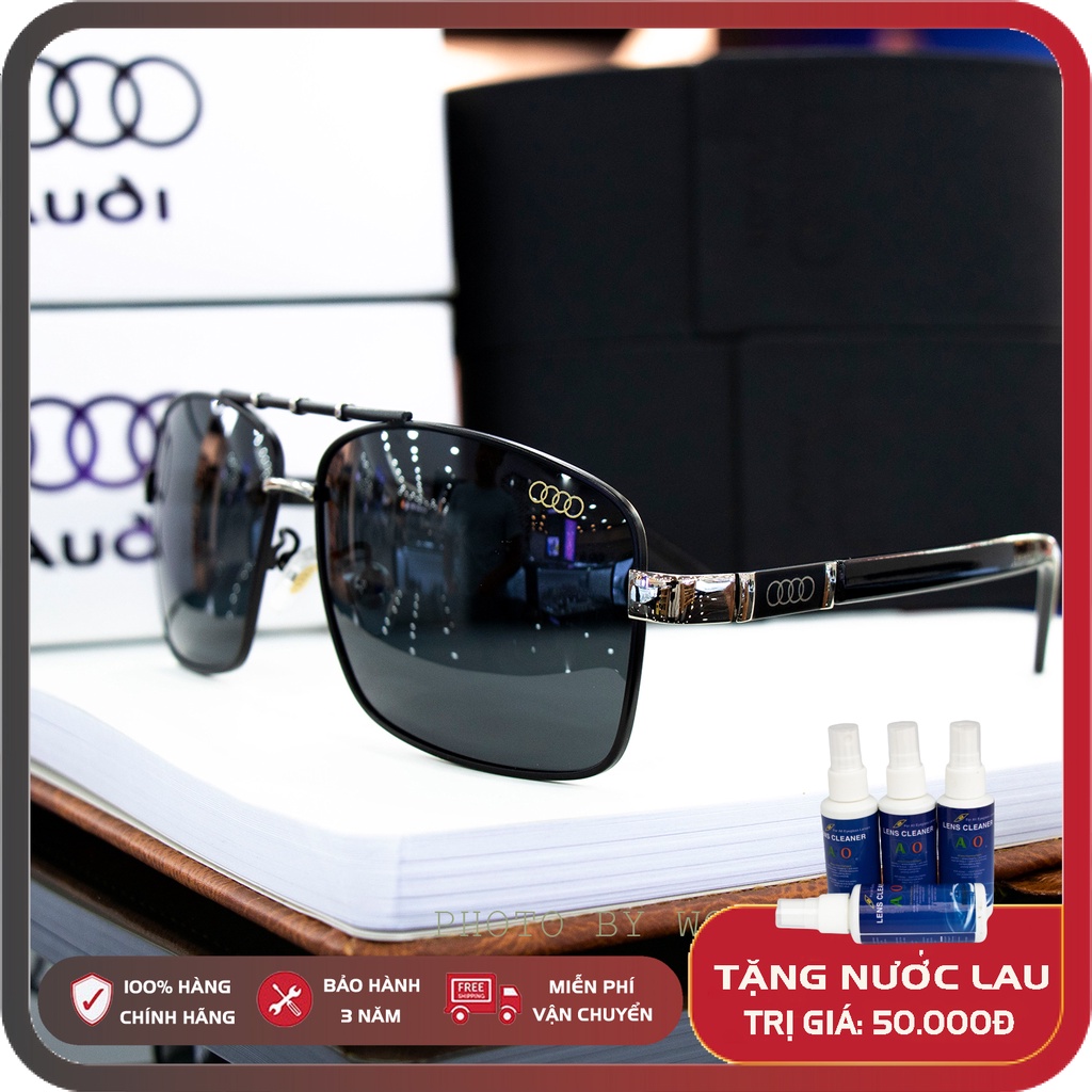 Kính mát nam cao cấp AD vuông full box, bảo hành 12 tháng, tròng Polarized cường lực, chống chói