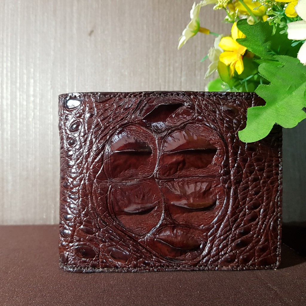 Ví Cá Sấu Gù To 2 Mặt | Ví Nam Cá Sấu Dáng Ngang |Màu Đen , Nâu Cafe | Đẳng Cấp Phái Mạnh | Bảo Hành 24 Tháng