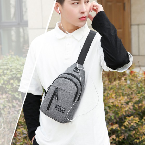 Túi đeo chéo nam vải canvas chống nước 3 ngăn phong cách Hàn Quốc - Túi chéo nam TC92 | BigBuy360 - bigbuy360.vn