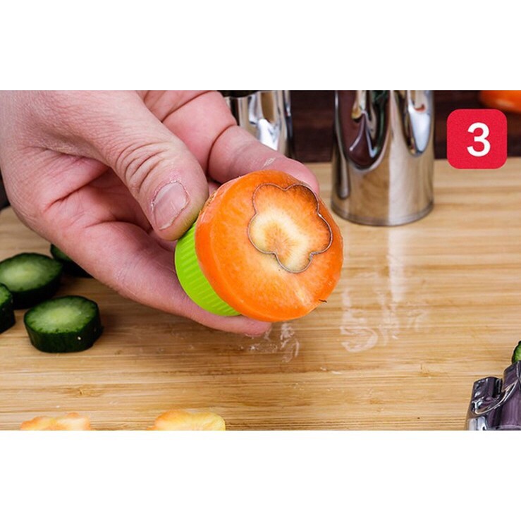 Bộ dụng cụ cắt tỉa rau củ hoa quả tạo hình đa năng giúp làm bếp dễ dàng - 3 vâu