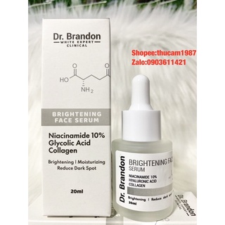 Serum Niacinamide 10% Dr.brandon Brightening Face collagen trắng da,mờ vết thâm đen,đốm đen 20ml.
