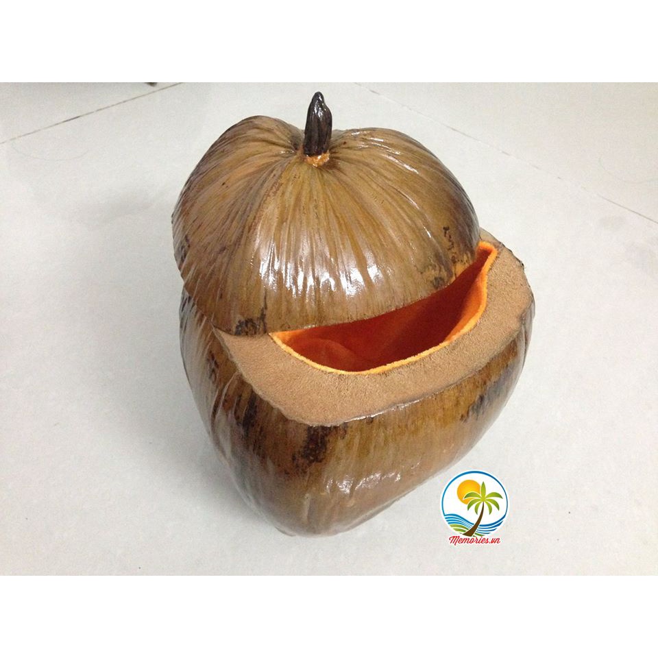 Vỏ Giữ Ấm Bình Trà Bằng Vỏ Trái Dừa (Bình Trà Xưa) - Quà Tặng Lễ Tết / Trang Trí Handmade, Decor, Crafts Memories.vn