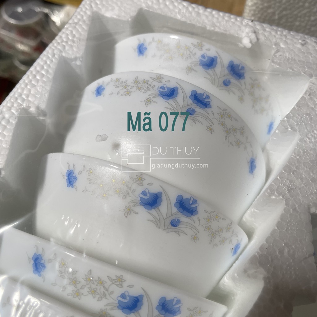 Bộ chén sứ (10 cái), chất liệu sứ tráng men cao cấp, thiết kế họa tiết hoa văn đẹp mắt, có hộp đựng phù hợp làm quà tặng