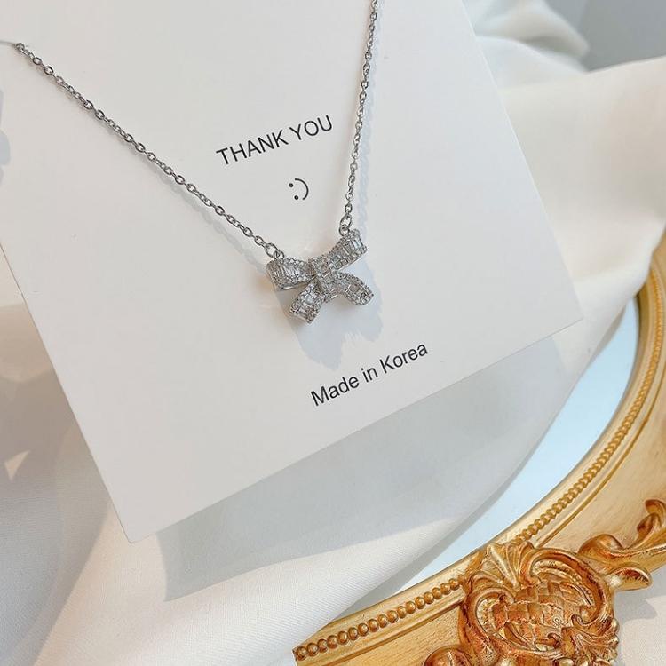 Dây chuyền nơ pha lê cao cấp thanh lịch - Mely VV38