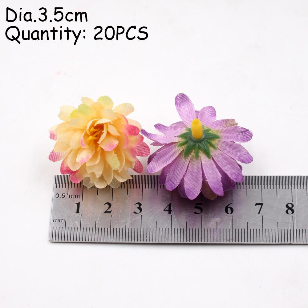 CONOPERY Bộ 20 Bông Hoa Nhân Tạo Handmade Trang Trí Sổ Lưu Niệm