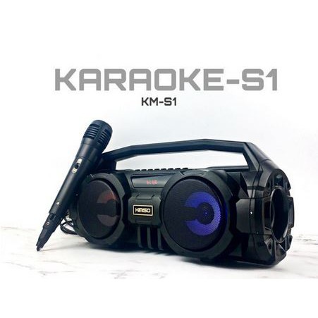 Loa Bluetooth KIMISO KM-S1 - Loa Bluetooth Kèm Mic Hát Karaoke - Đèn Led Sống Động - Bảo Hành 6T