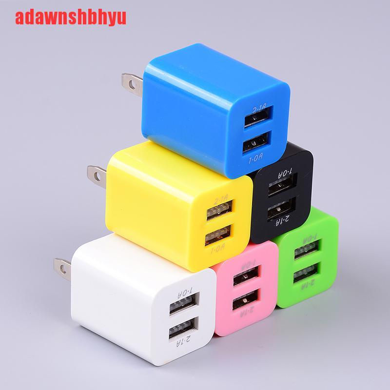 Củ Sạc AC 2 Cổng USB Phích Cắm US Thông Minh