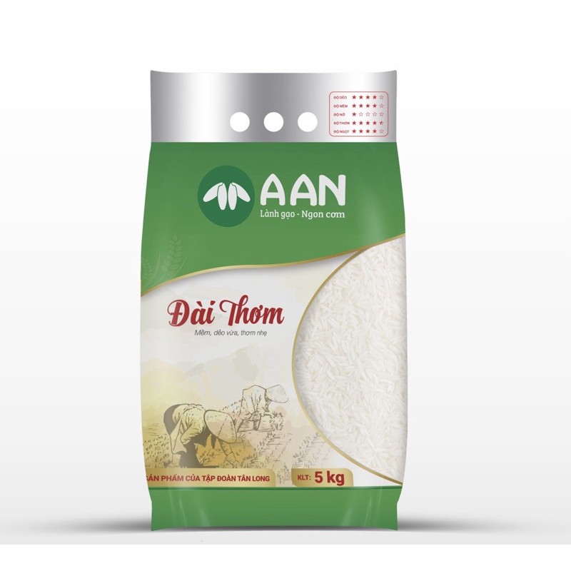 Gạo Đài Thơm Túi 5Kg A An - Cơm mềm, dẻo vừa, thơm nhẹ | BigBuy360 - bigbuy360.vn