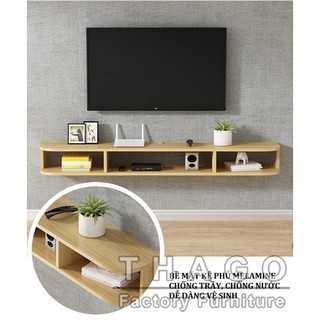 Kệ Tivi 💖𝑭𝑹𝑬𝑬𝑺𝑯𝑰𝑷 💖 Treo Tường 💖𝑭𝑹𝑬𝑬𝑺𝑯𝑰𝑷 💖 Trang Trí Thago Furniture Loại Ngang 1M6