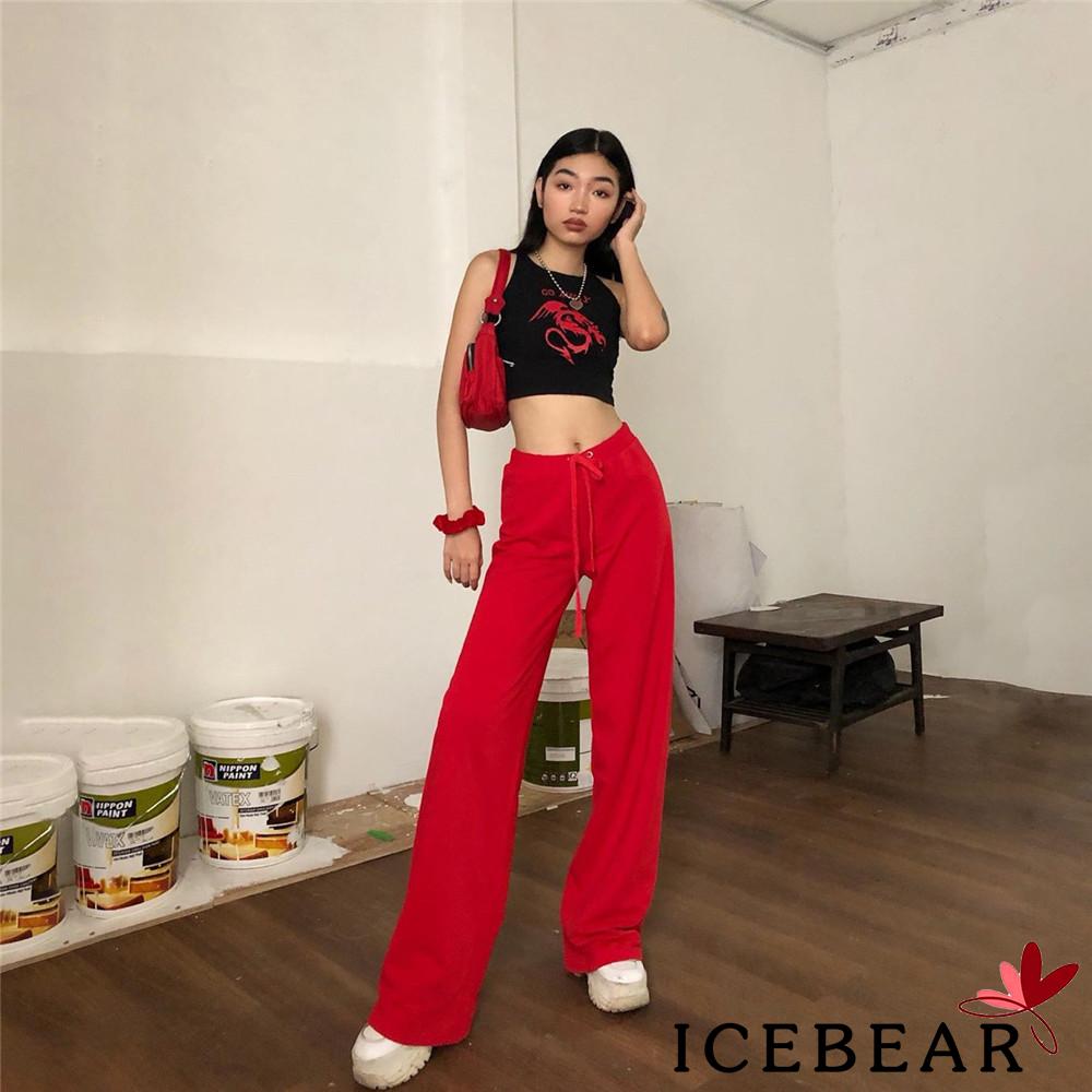 Quần dài nữ lưng cao ống rộng thời trang quyến rũ | BigBuy360 - bigbuy360.vn