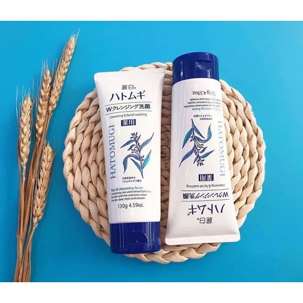 Sữa rửa mặt ý dĩ Hatomugi Naturie The W Cleansing Foam Nhật Bản 130g
