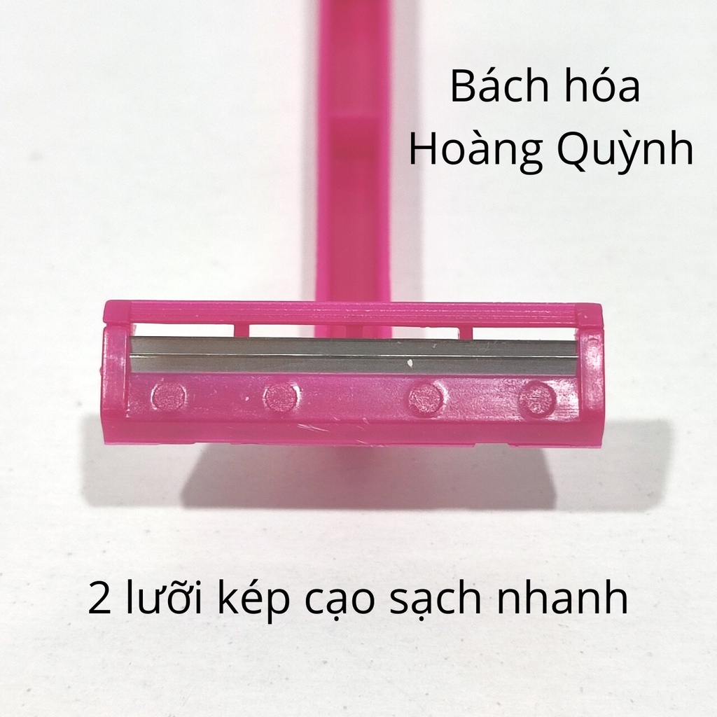 6 cái dao cạo râu hồng EUROMAX 2 lưỡi.