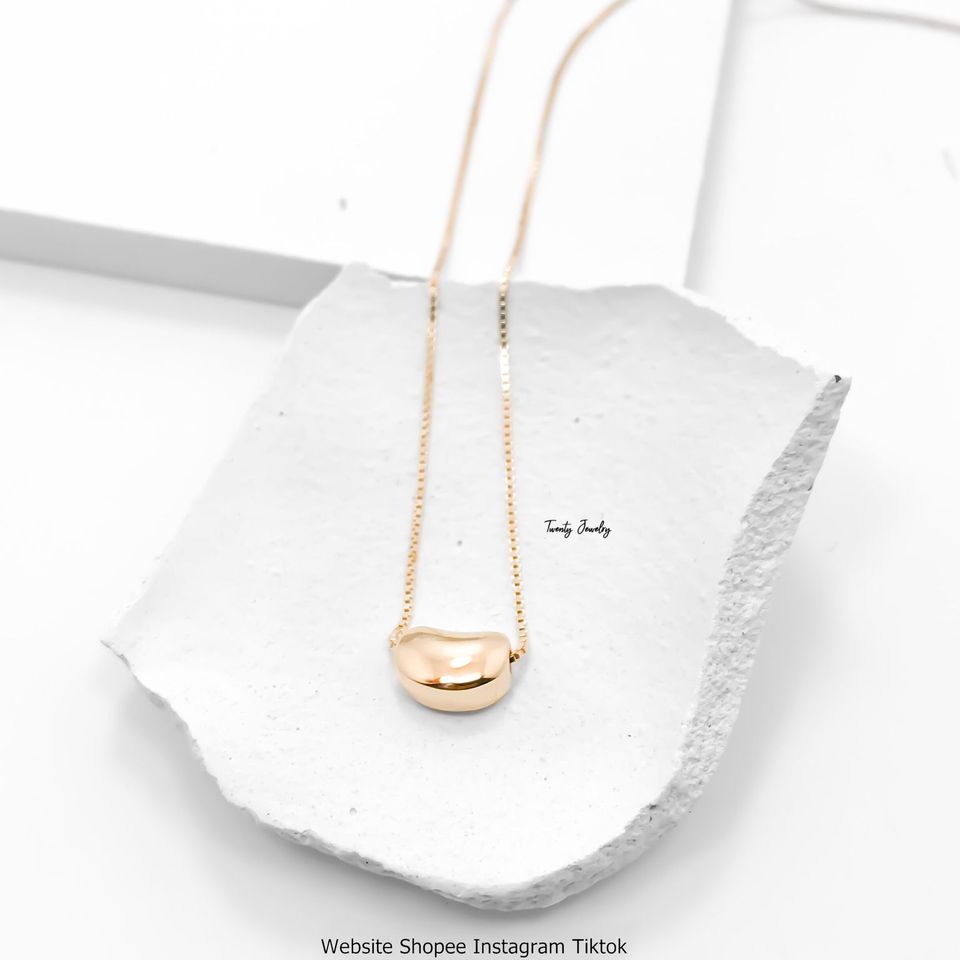 Dây Chuyền Nữ Bạc S925 1 Viên Đậu VCVAA368.  Vòng Cổ Nữ Bạc 20Silver