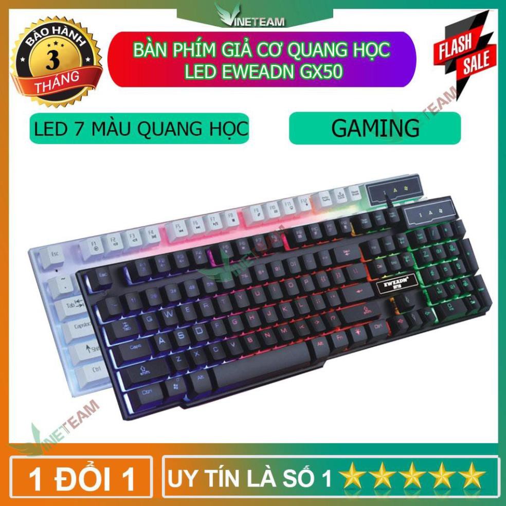 BÀN PHÍM GIẢ CƠ QUANG HỌC LED EWEADN GX50 LED NHIỀU MÀU- BÀN PHÍM CHUYÊN GAME -dc3337