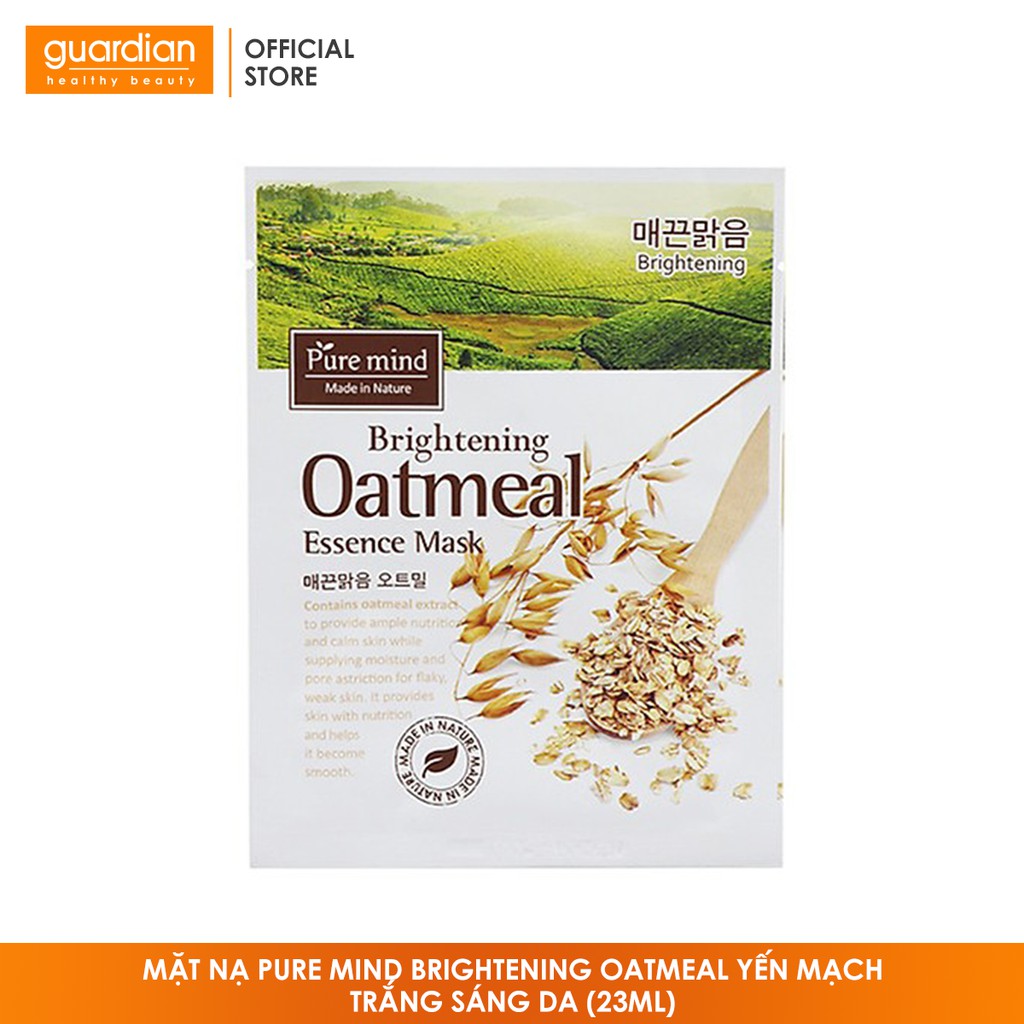 Mặt nạ Pure Mind Brightening Oatmeal Yến Mạch trắng sáng da (23ml)