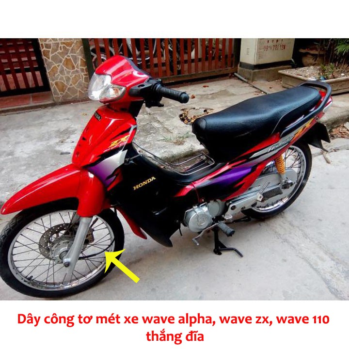 Dây công tơ mét - dây đồng hồ xe máy Wave nhỏ anpha+ Wave thái phanh đĩa 1997-2006