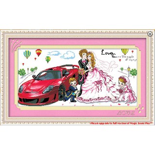 Tranh Thêu Chữ Thập Đám Cưới Lãng Mạn 2602 , RY10982 (KHÁCH TỰ THÊU) KT:88X47CM