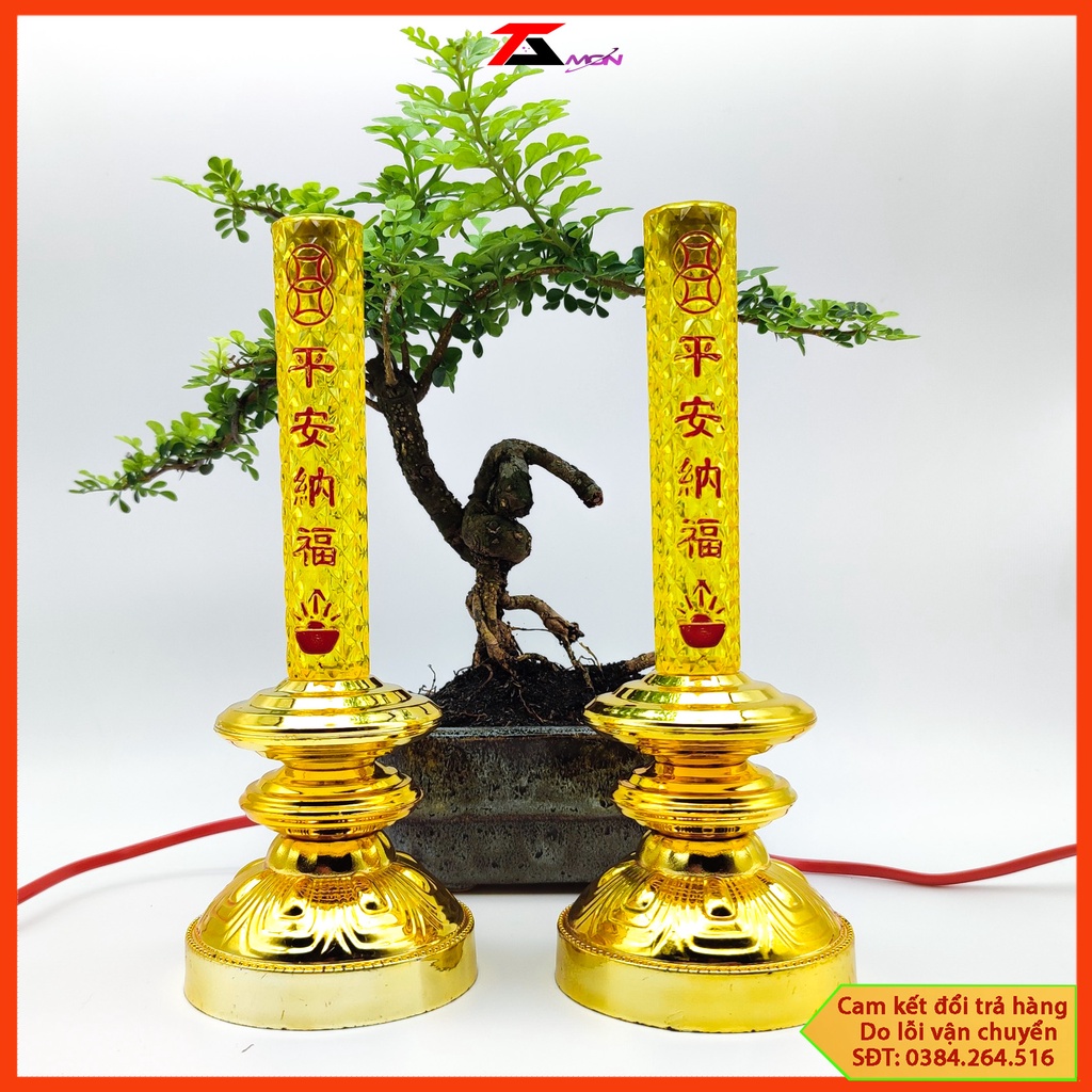 TẶNG 2 BÓNG ĐÈN TRÁI ỚT Cặp đèn Nến thò cúng Đặt lên bàn thờ gia tiên- thờ cúng - thờ phật ....