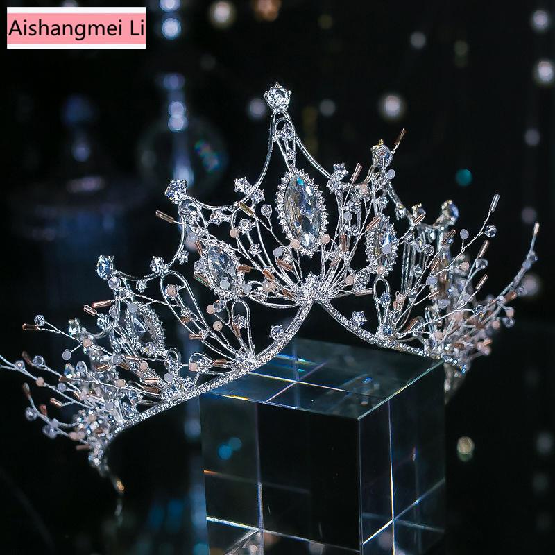 Cài Tóc Hình Vương Miện Đính Đá Sang Trọng Cho Cô Dâu