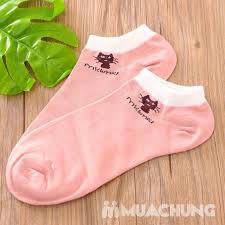 Combo 10 đôi tất mèo cotton cổ ngắn