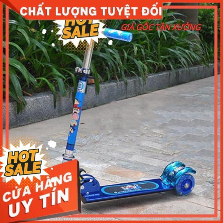 Xe trượt scooter 3 bánh phát sáng, có chuông tăng cường thể chất cho bé