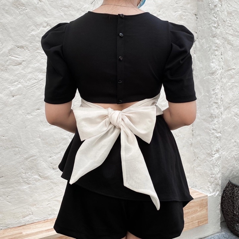 Bigsize 50 -100kg  áo lưng nơ hàng thiết kế cao cấp có mút ngực 2 lớp mặc đi tiệc, đi sự kiện sang chảnh