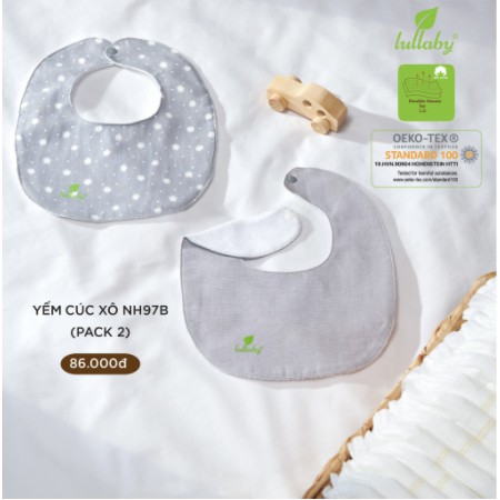 Yếm cúc xô Lullaby cho bé - 1 set 2 chiếc