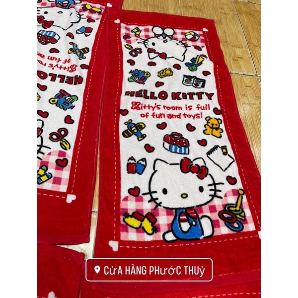 Khăn cotton hello kitty