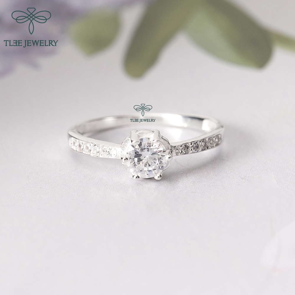 Nhẫn bạc nữ TLEE sáu chấu thuôn cách điệu cá tính TleeJewelry A0215