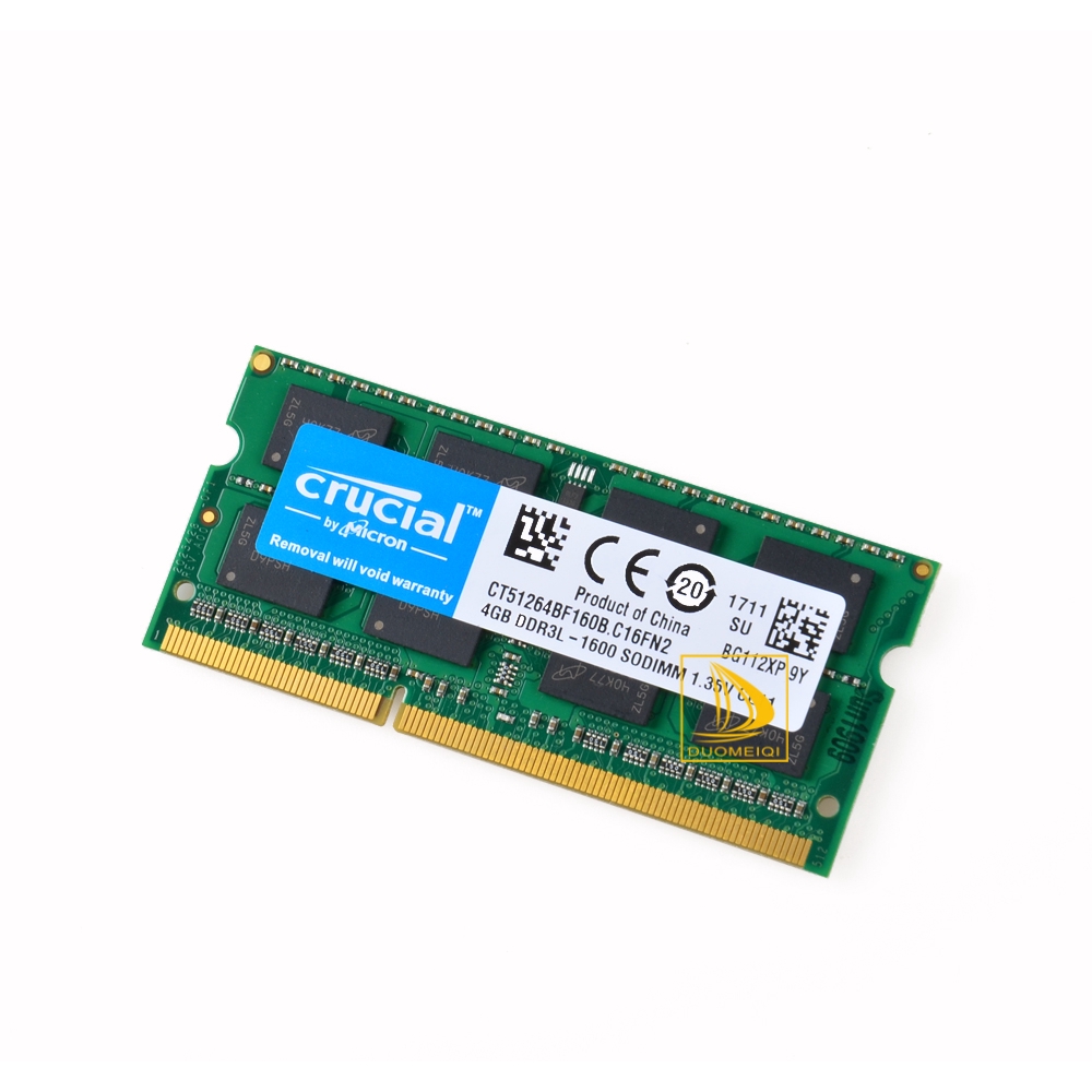 Crucial 2PCS 4GB 2RX8 PC3L-12800S DDR3 1600Mhz 204Pin Bộ nhớ máy tính xách tay RAM 16GB