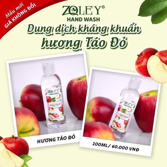 Nước rữa tay sát khuẩn 99,9% Zoley 100ml