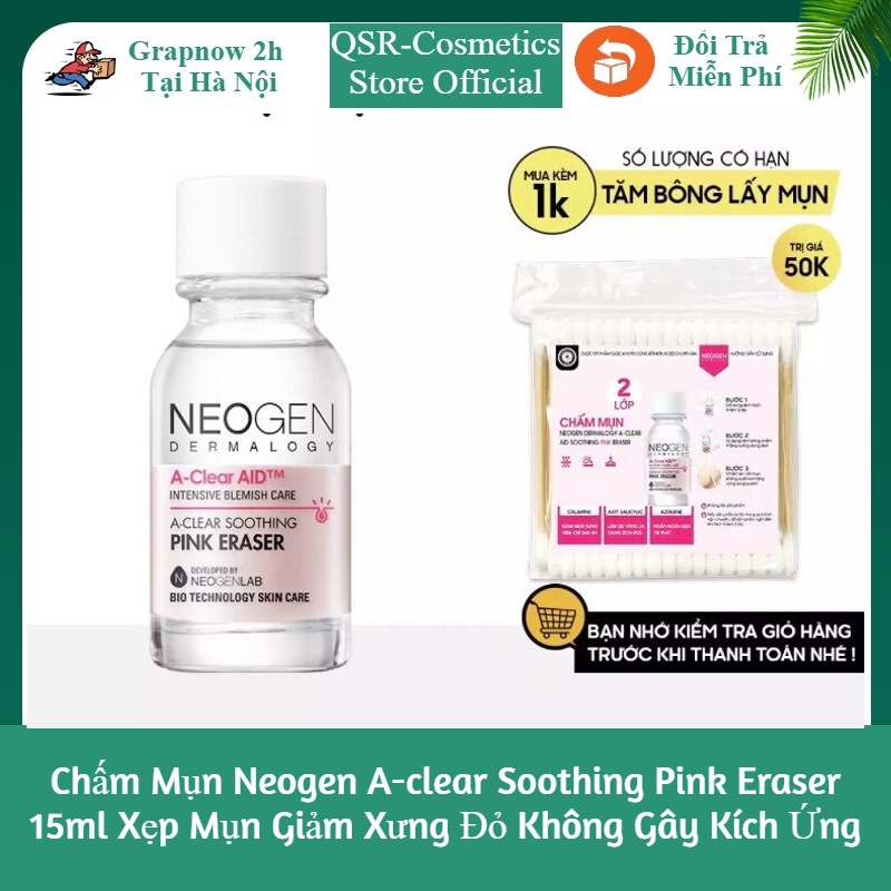 Chấm Mụn Neogen A-clear Soothing Pink Eraser 15ml Xẹp Mụn Giảm Xưng Đỏ Không Gây Kích Ứng | BigBuy360 - bigbuy360.vn