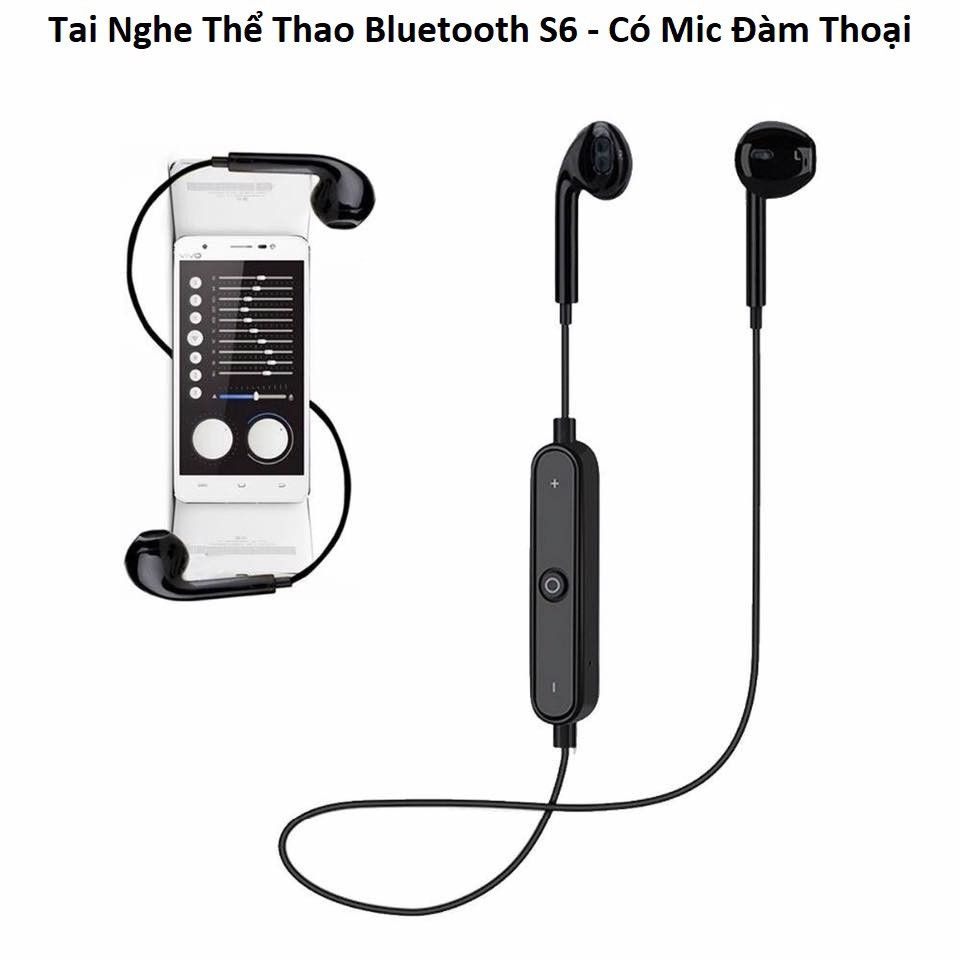 Tai Nghe Bluetooth Thể Thao S6 Sports Headset Có Míc Đàm Thoại