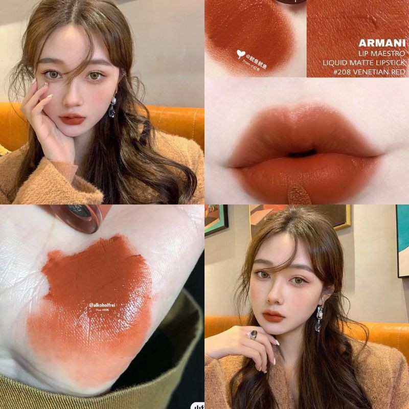 [BILL US] Son kem lì Giorgio Armani Lip Maestro 208