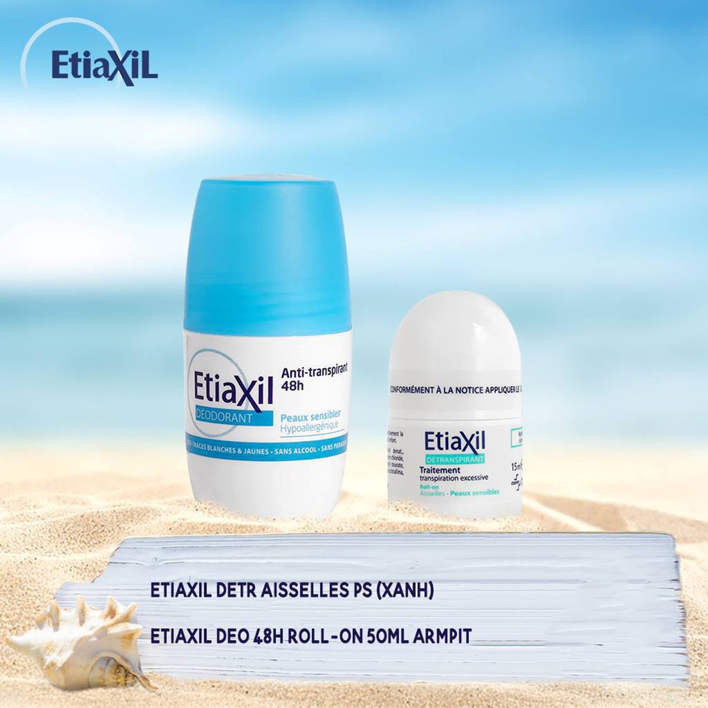 Lăn Ngăn Khử Mùi Giảm Tiết Mồ Hôi Etiaxil Deodorant Anti Transpirant 48h (50ml)