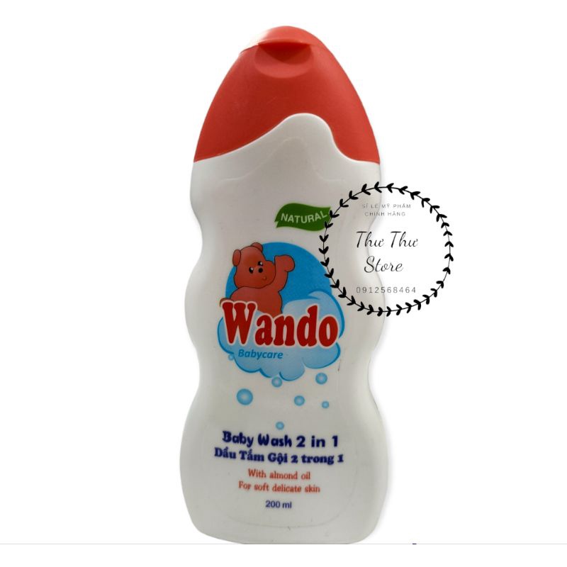 Dầu Tắm Gội Baby Wando 2 in 1 200ml