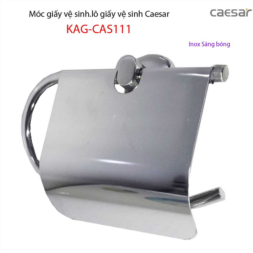 Móc gấy Caesar KAG-CAS111, hộp để giấy vệ sinh inox 304 bóng thiết kế cao cấp